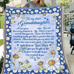 To My Granddaughter Fleece Blanket Quilt Blanket For Granddaughter Family Blanket