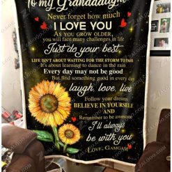 To My Granddaughter Fleece Blanket Quilt Blanket Letter From Grandma For Granddaughter Family Blanket