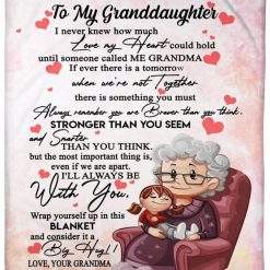 To My Granddaughter I Never Knew How Much Love My Heart Could Hold Fleece Blanket For Family Birthday Granddaughter Bedding