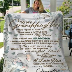 To My Granddaughter I Will Stay There Forever Fleece Blanket Quilt Blanket Christmas Birthday New Year Anniversary Love From