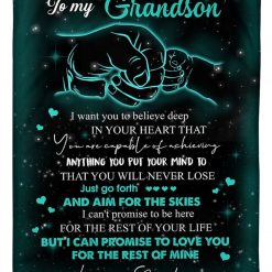 To My Grandson I Can Promise To Love You For The Rest Of Mine Fleece Blanket For Grandson