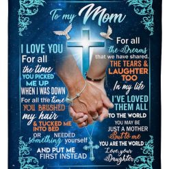 To My Mom Easter Fleece Blanket Quilt Blanket