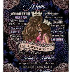 To My Mom Fleece Blanket Who Loves You More Than You Know For Mom From Daughter Birthday