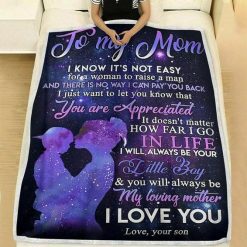 To My Mom Galaxy Night You Are Appreciated From Son Fleece Blanket