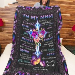 To My Mom I’m So Grateful God Chose You Fleece Blanket Quilt Blanket Best Mother S Day Ideas Thank You S For Mother S Day Bedding