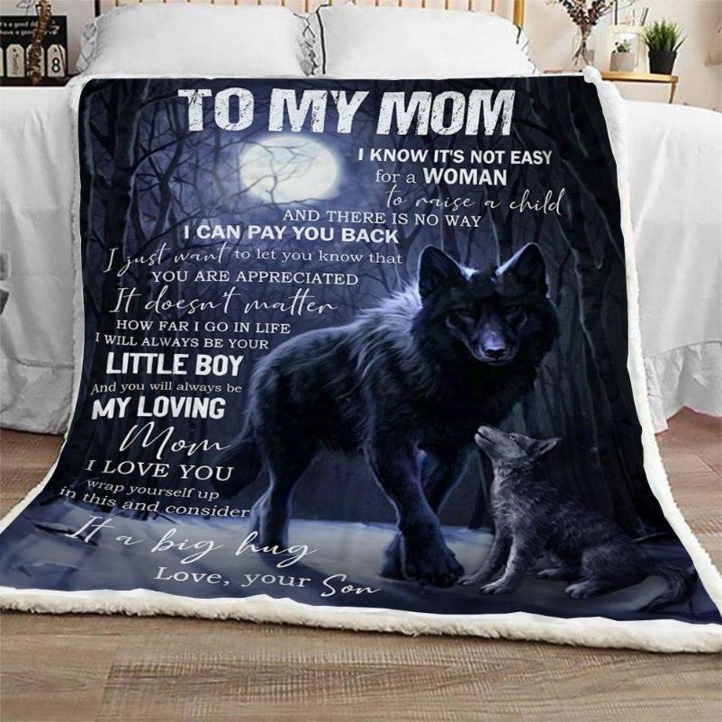 To My Mom Blanket, Mom Wolf You'll Always Be My Loving Mom Blanket, Mo –  Toposcom