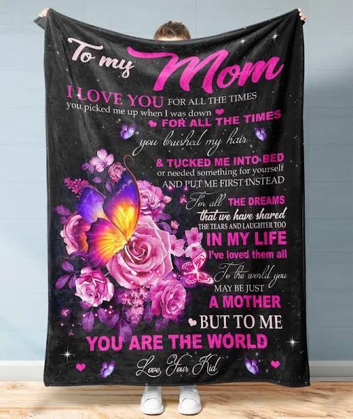 https://teeruto.com/wp-content/uploads/2022/03/to-my-mom-you-are-the-world-butterfly-fleece-blanket-for-mom-from-kid-to-momclzhk.jpg