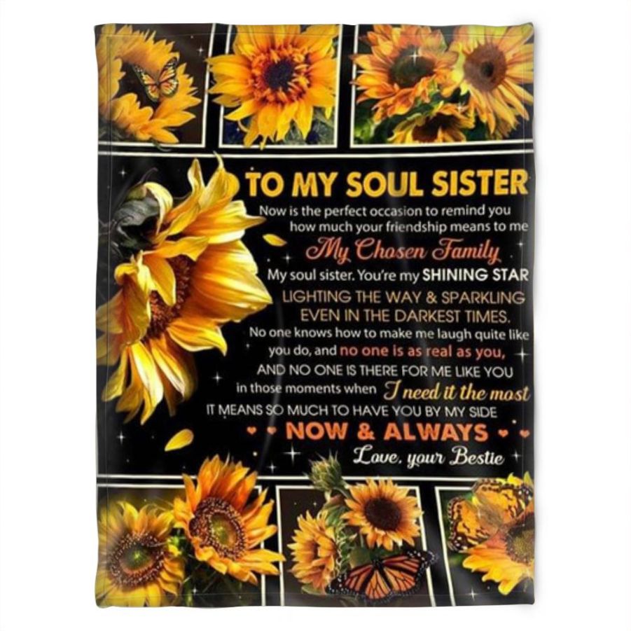 To My Soul Sister Blanket Fleece Blanket It Means So Much To Have You By My Side