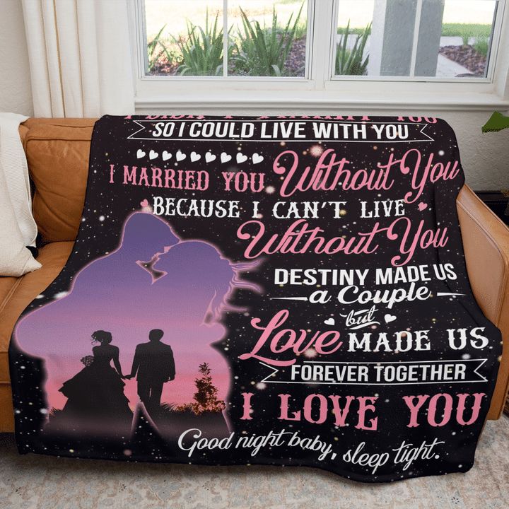 To My Wife Good Night Baby Sleep Tight Blanket For Wife From Husband Birthday