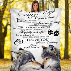 To My Wife Wolf Fleece Blanket Quilt Blanket Anniversary Valentine For Wife Christmas