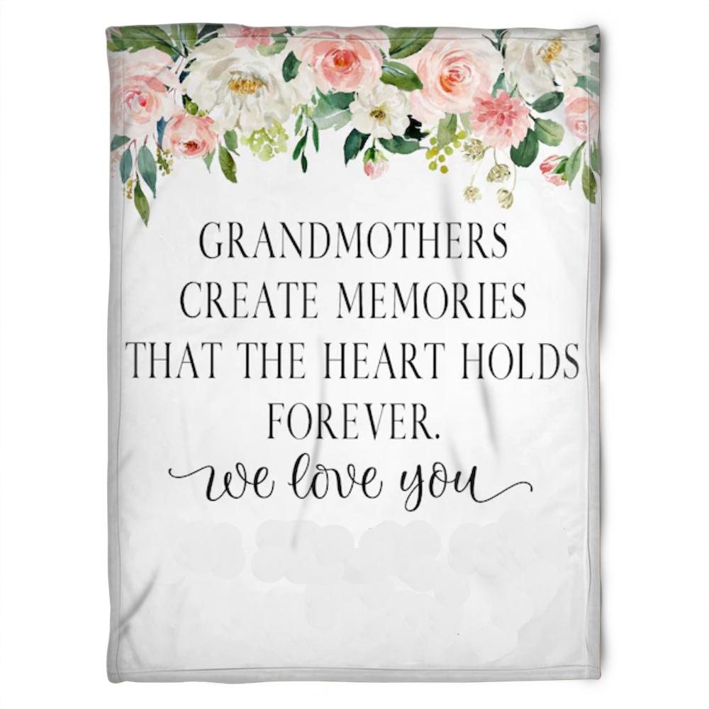 To My Grandma My Grandmother Creat Memories Fleece Blanket For Grandparents From Granddaughter For Grandson