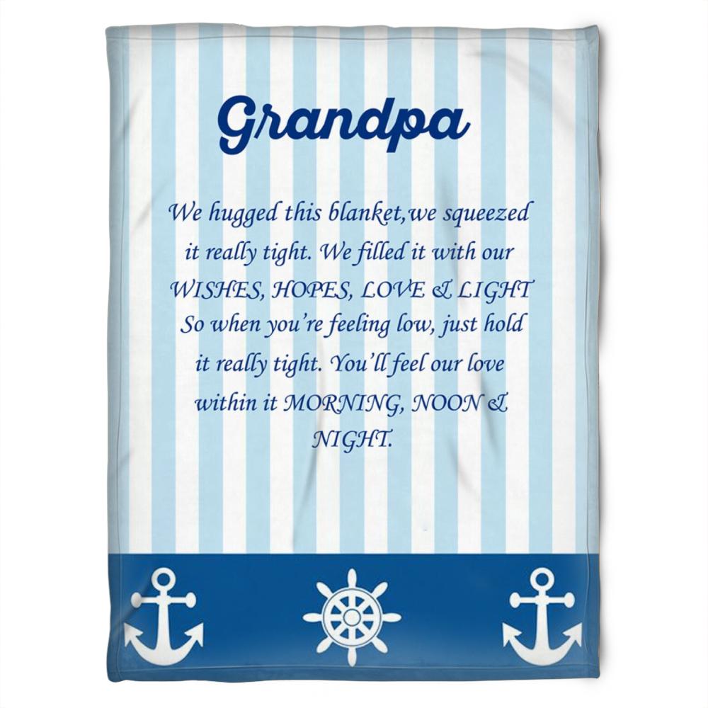 To My Grandpa You’ll Feel Our Love Within It Fleece Blanket For Grandparents From Granddaughter For Grandson
