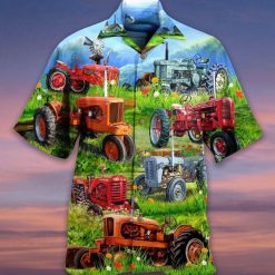 Tractor Farm Print Hawaiian Shirt