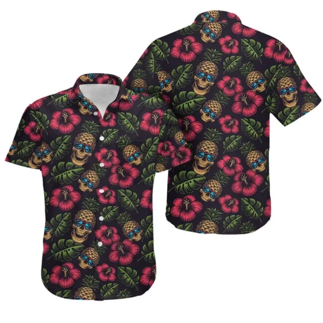 Tropical Skull Hawaiian Shirt