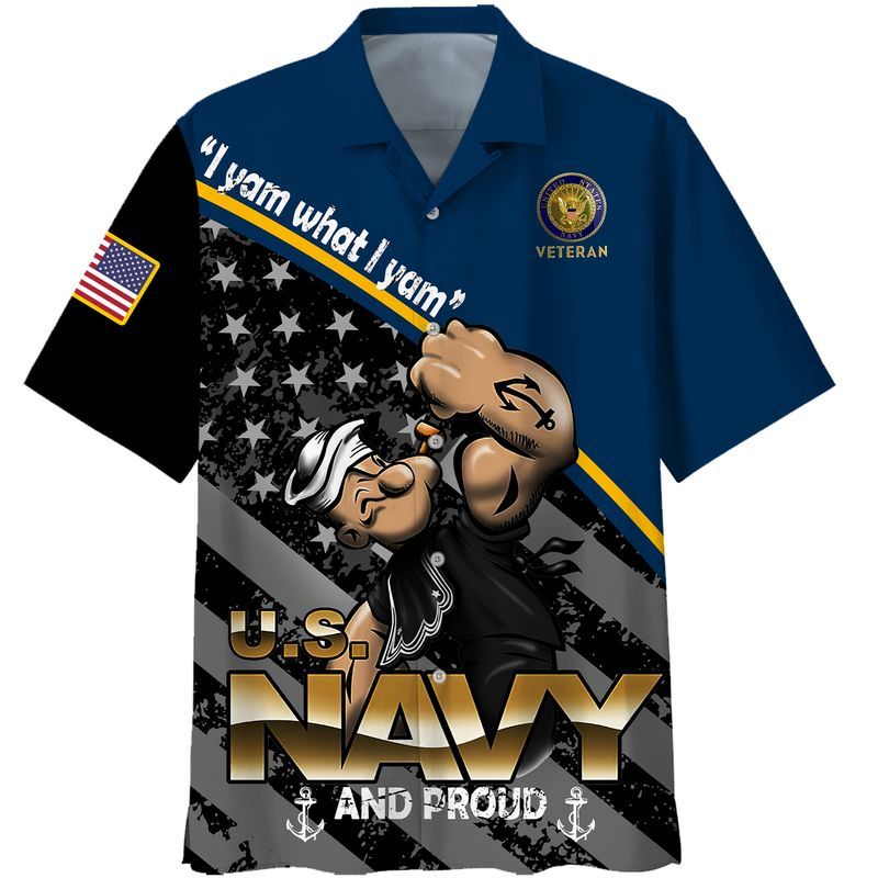 Us Navy Veteran And Proud Hawaiian Shirt
