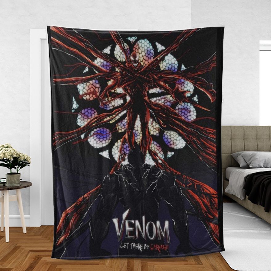 Venom Fan Gift, Venom 2 Let There Be Carnage 1204 Comfy Sofa Throw Blanket Gift