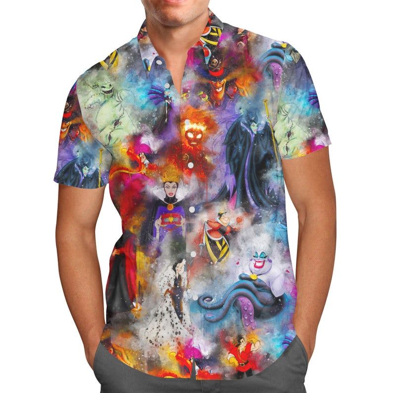 Watercolor Villains Hawaiian Shirt