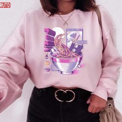 Web Ramen Purple Japanese Style Aesthetic Unisex Sweatshirt