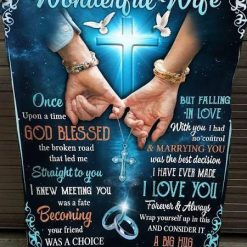 Wedding God To My Wonderful Wife I Love You Forever &ampamp Always Fleece Blanket For Wife From Husband