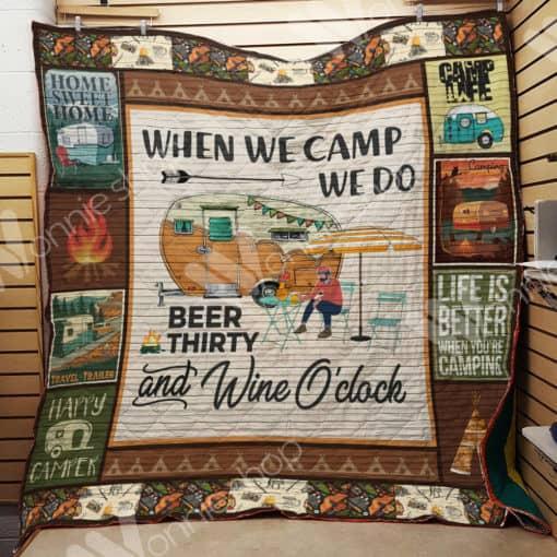 When We Camping We Do Quilt Blanket