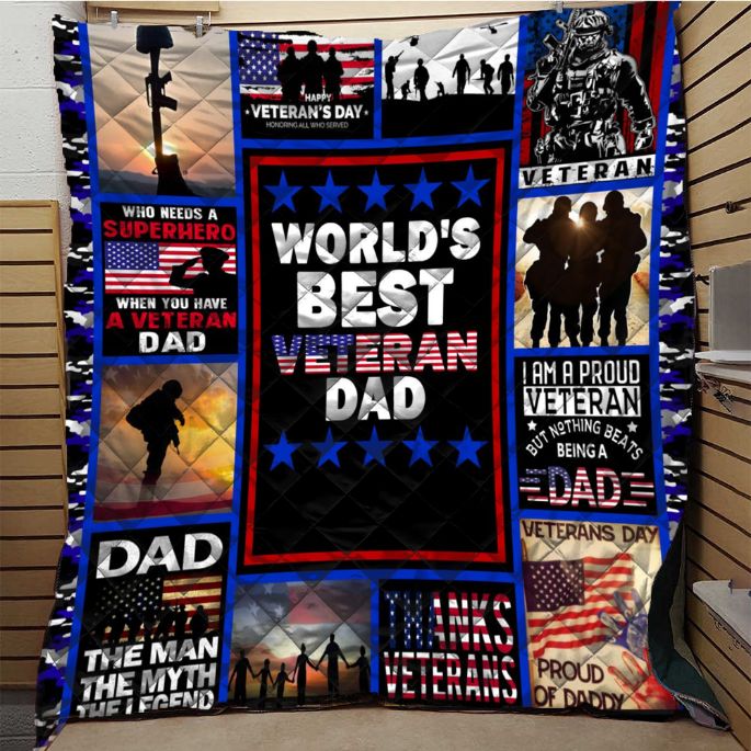 Who Needs A Superhero When You Have A Veteran Dad Fleece Blanket For Family Birthday Anniversary Army Military Veteran Bedding