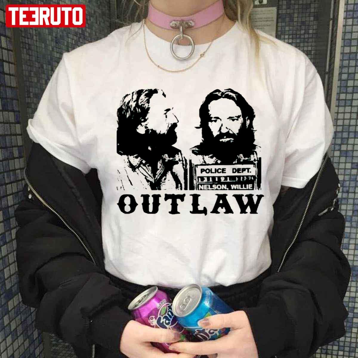 Willie Nelson Mugshot Out Law Unisex T-Shirt