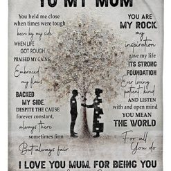 You Mean The World Fleece Blanket Quilt Blanket Thank You S For Mother’s Day Mother’s Day From Son To Mom