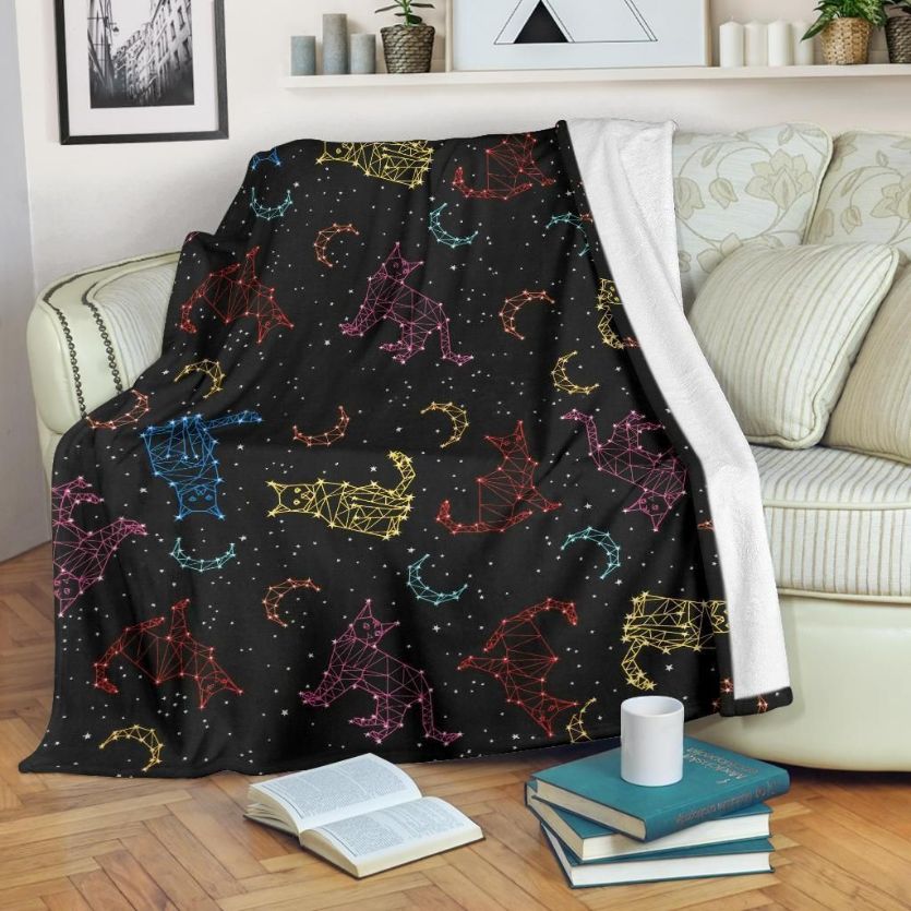 Zodiac Cat For Cat Lover Fleece Blanket Gift For Fan, Premium Comfy Sofa Throw Blanket Gift