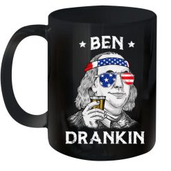 4th Of July Independence Day Ben Drankin Benjamin Franklin Premium Sublime Ceramic Coffee Mug Black