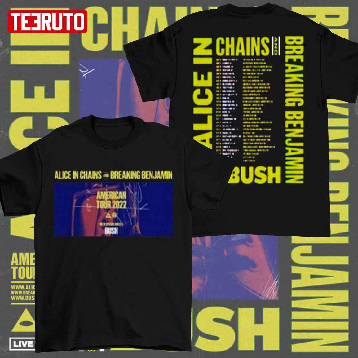 Alice in Chain & Breaking Benjamin Tour 2022 Unisex T-Shirt