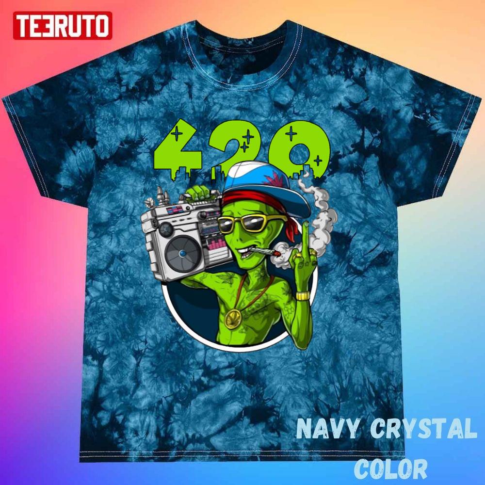 Alien Stoner Party Unisex Tie Dye T-Shirt