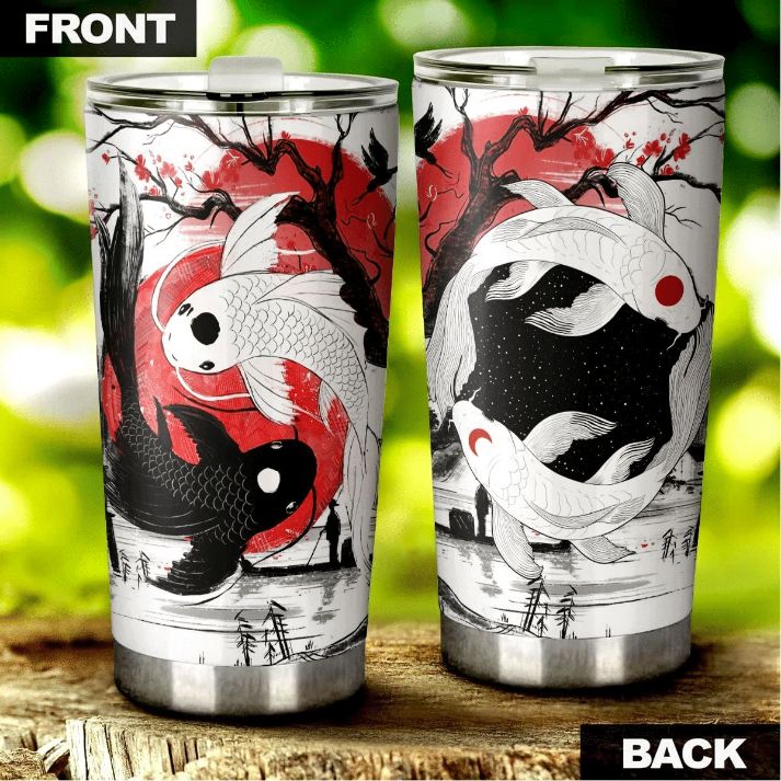 Amazing Koi Fish Stainless Steel Cup Tumbler