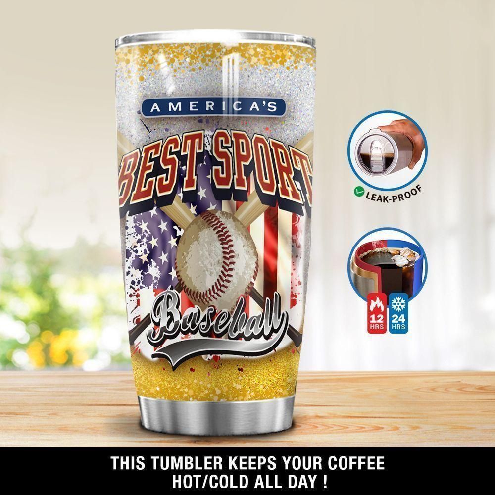 American Baseball Best Sport Stainless Steel Cup Tumbler