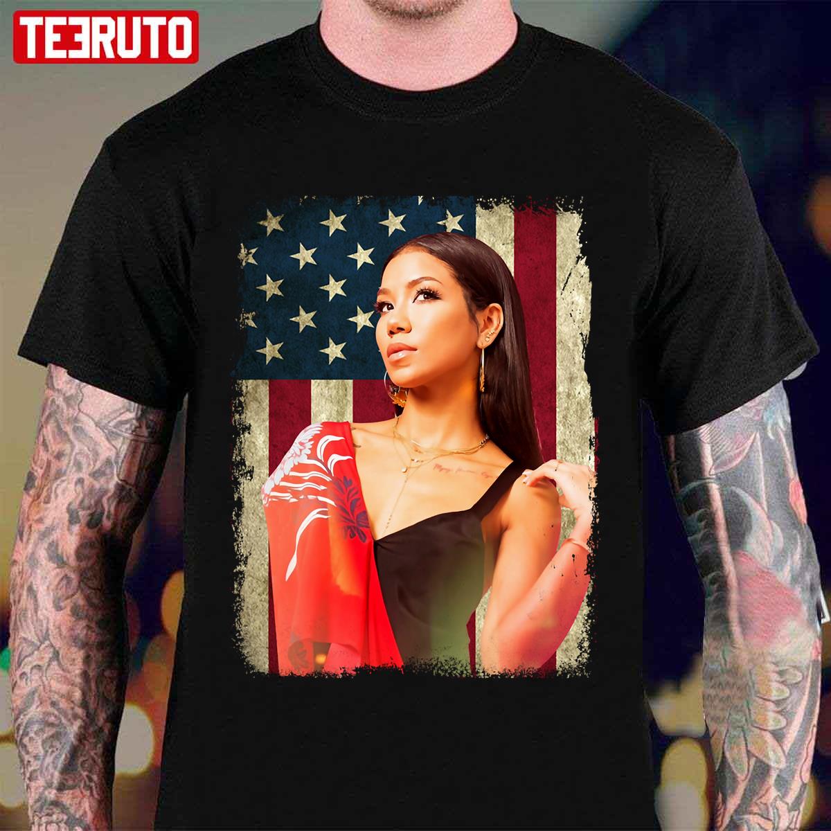 American Flag Jhene Aiko Vintage Usa Flag Unisex T-Shirt