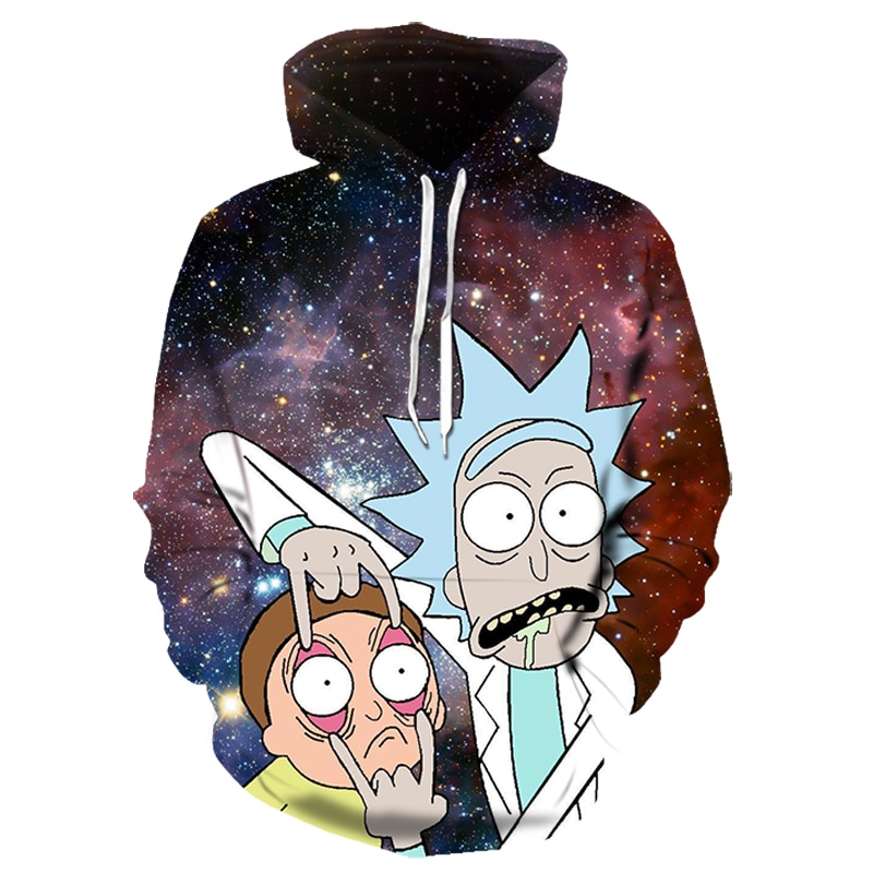 Anime Rick And Morty 3D Printed Hoodie