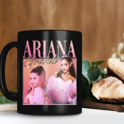Ariana Grande American Singer Songwriter And Actor Mug Ariana Grande Lover Gift Ariana Grande Premium Sublime Ceramic Coffee Mug Black