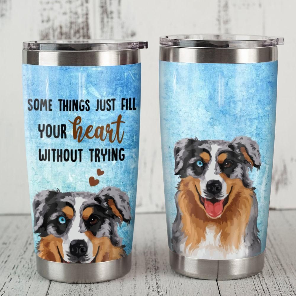 Australian Shepherd Stainless Steel Cup Tumbler