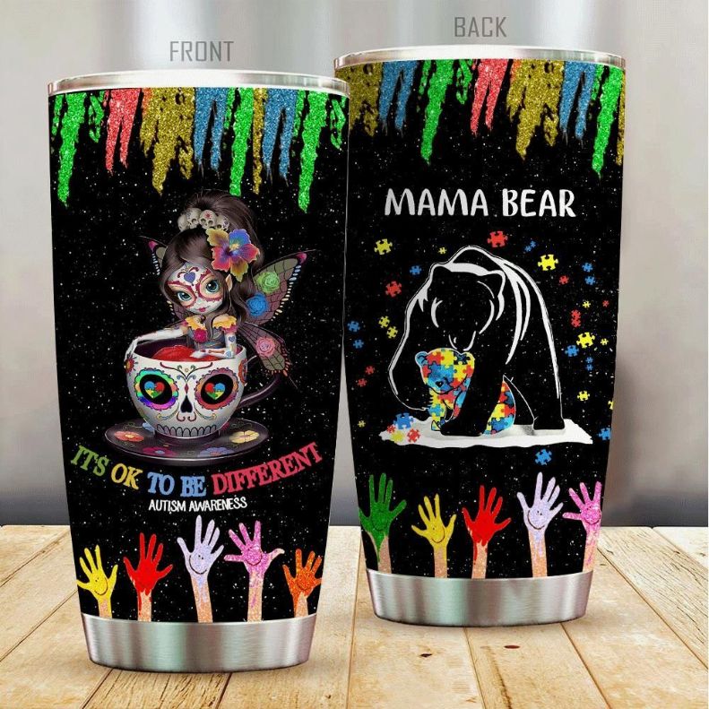 Autism It’s Ok To Be Different Stainless Steel Cup Tumbler