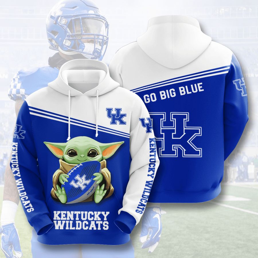 Baby Yoda Kentucky Wildcats 3D Printed Hoodie