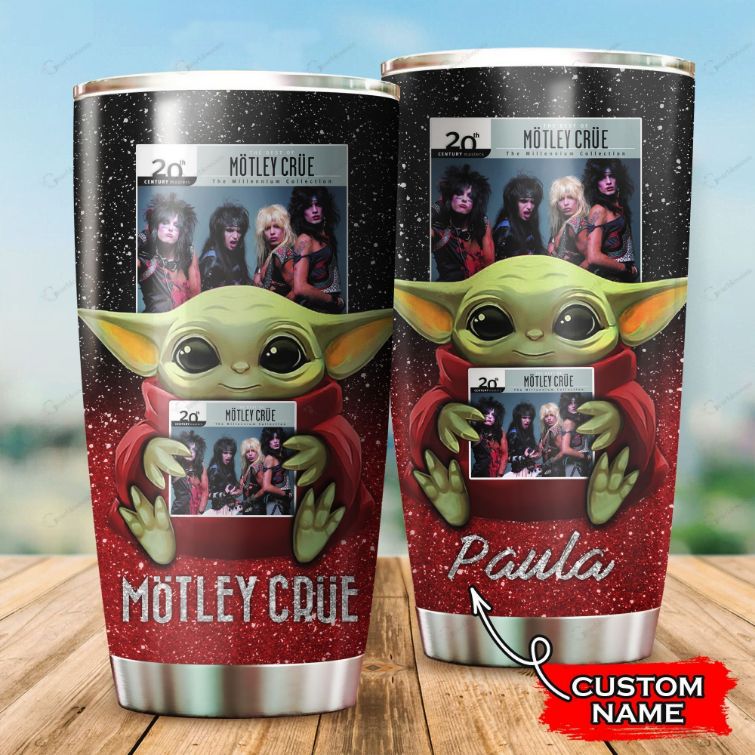 Baby Yoda Motley Crue Custom Name 1234 Tumbler