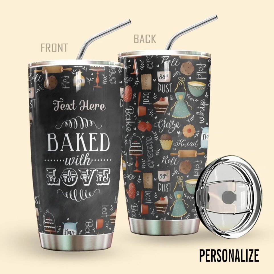 Baking Personalized Tumbler Bake With Love Tumbler