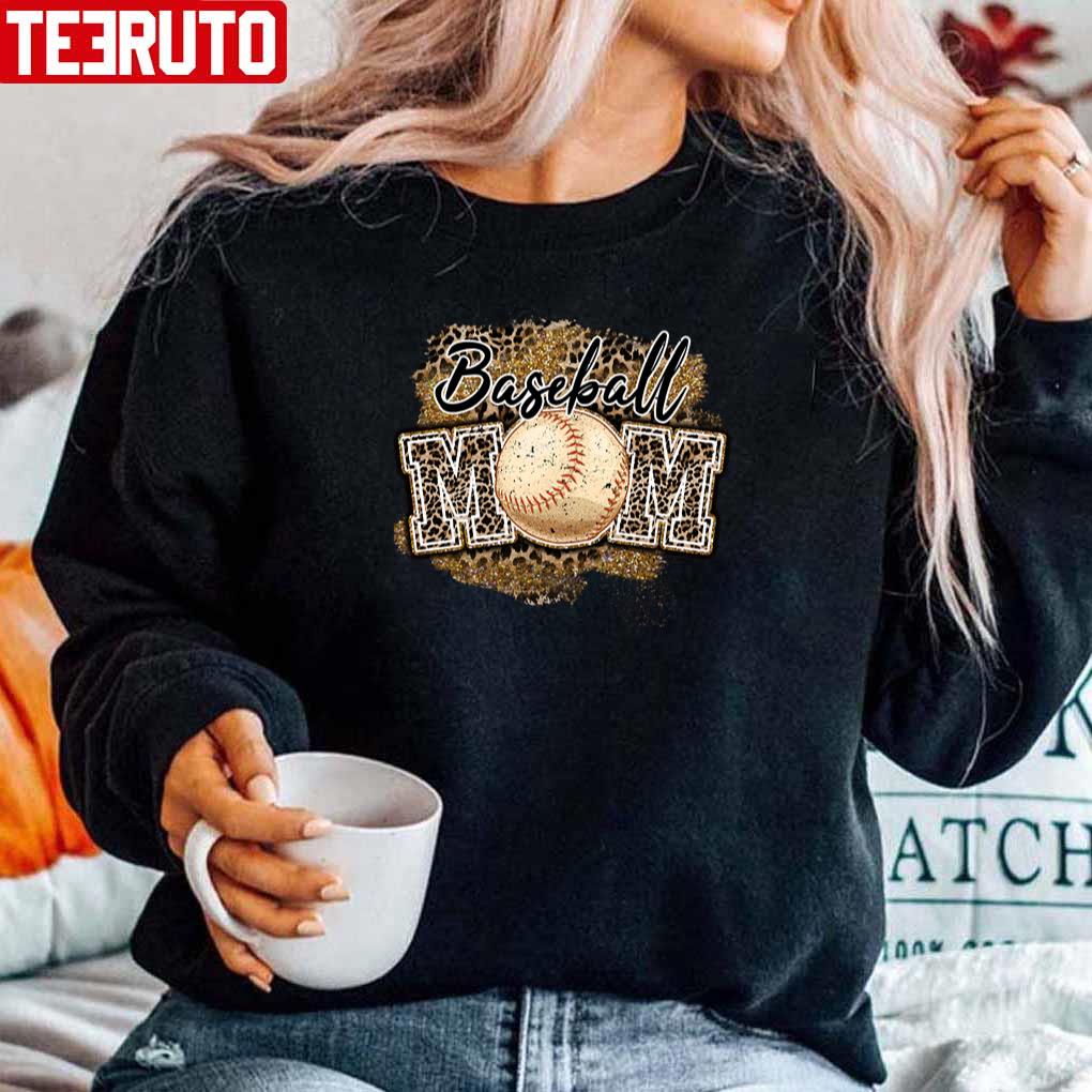 Baseball Mom Leopard Pattern Unisex Sweatshirt