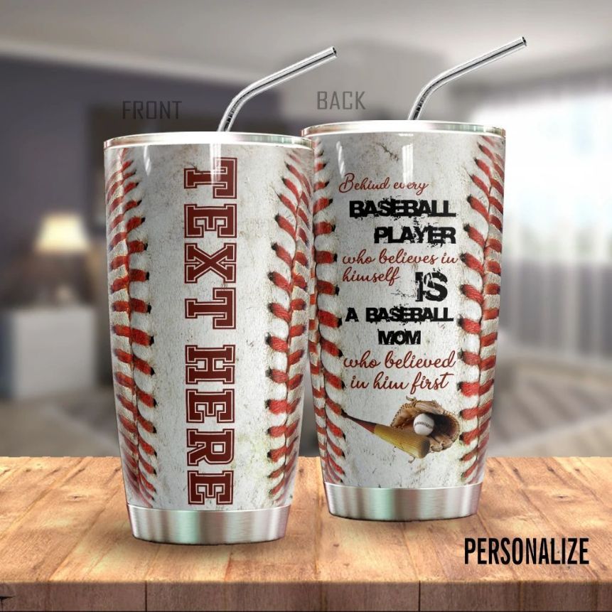 Baseball Personalized Tumbler Baseball Player 3 Tumbler