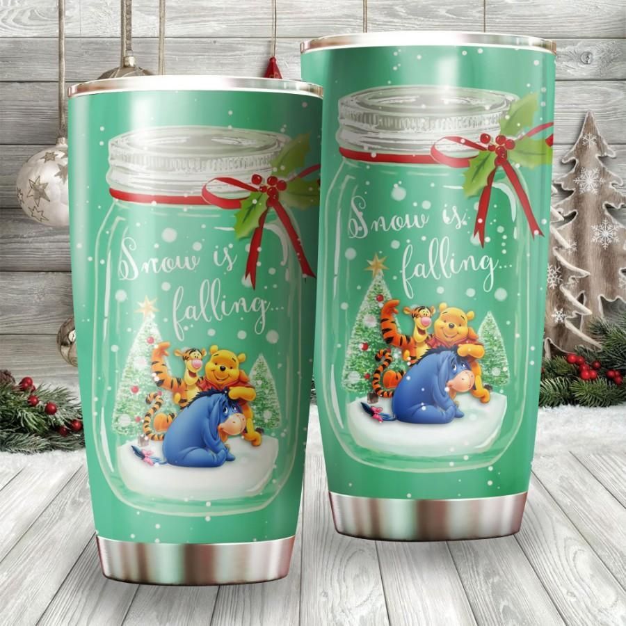 Bear Snow Is Falling Winnie The Pooh Honey A Case Of Important Things Gift For Lover Day Travel Tumbler All Over Print