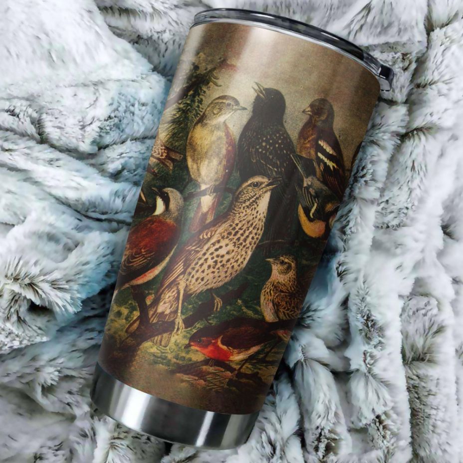 Beautiful Birds Stainless Steel Cup Tumbler