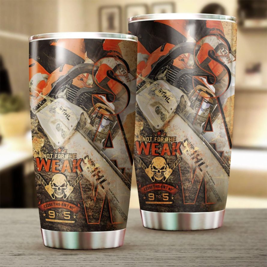 Beautiful Chainsaw Stainless Steel Cup Tumbler