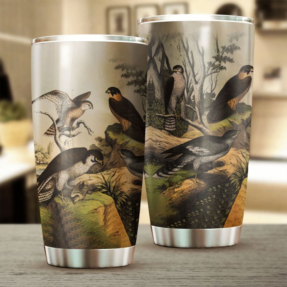 Beautiful Falcon Stainless Steel Cup Tumbler