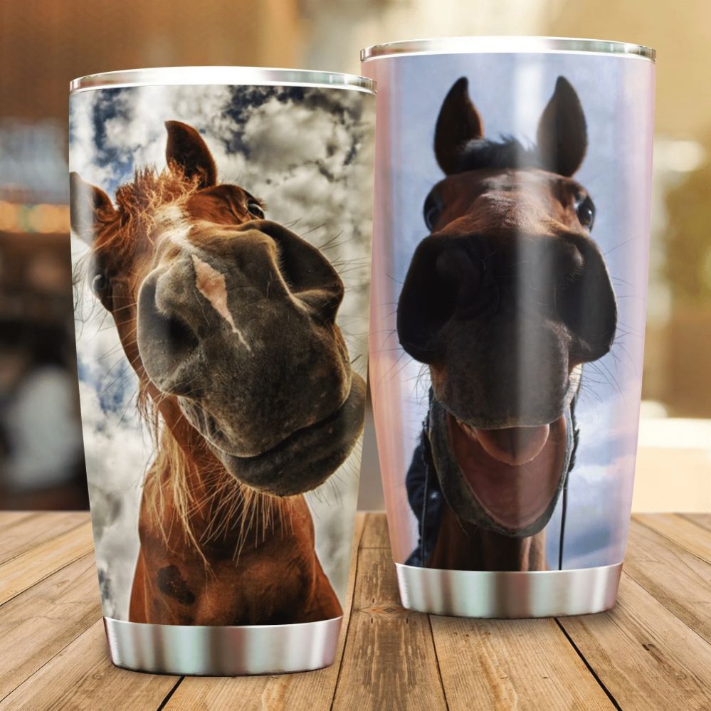 Beautiful Horse Stainless Steel Cup Tumbler