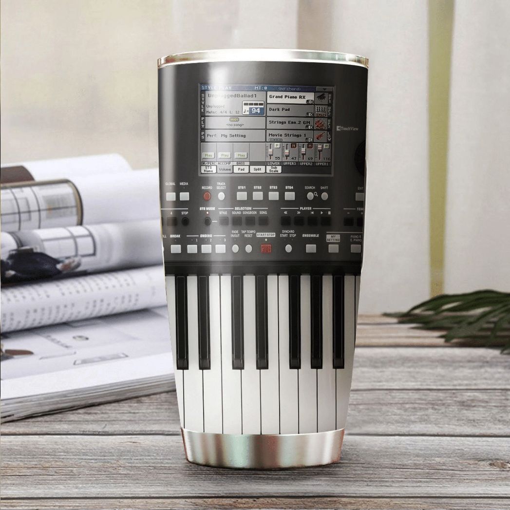 Beautiful Piano Stainless Steel Cup Tumbler