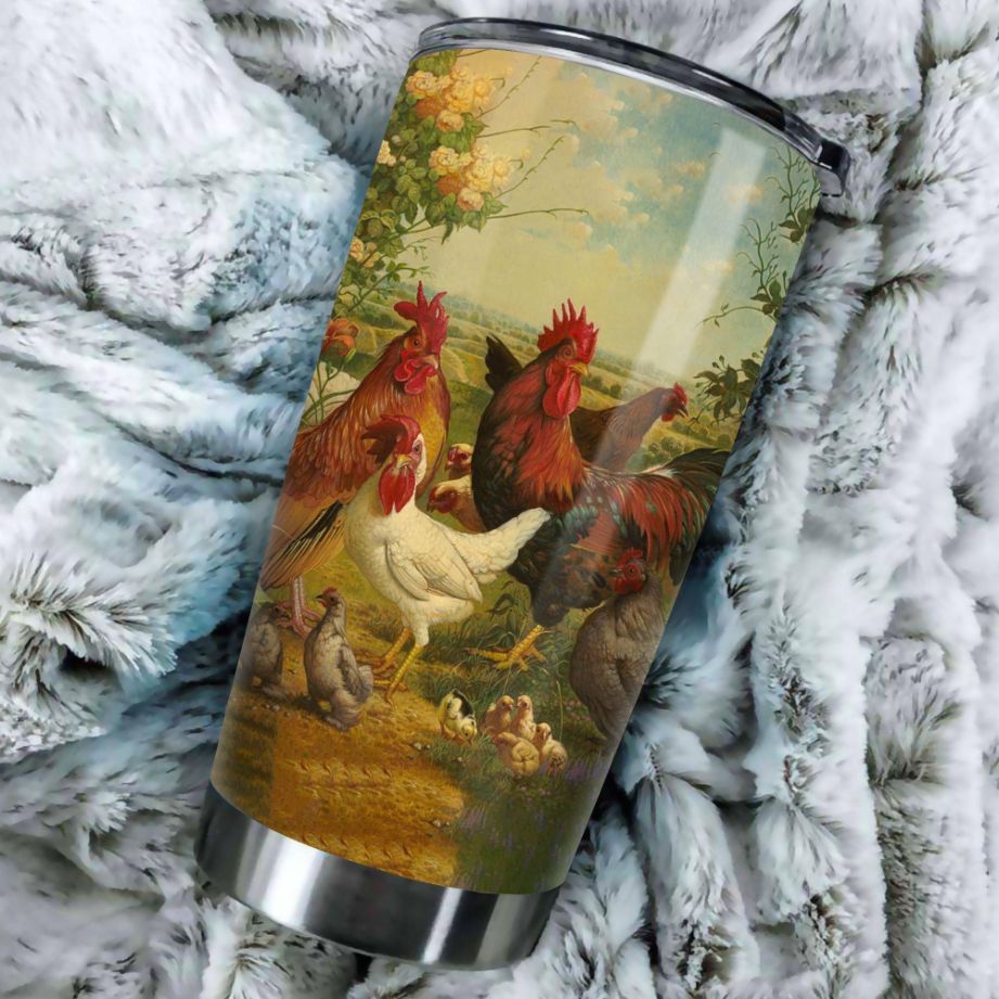 Beautiful Rooster Stainless Steel Cup Tumbler